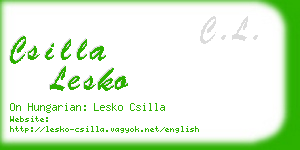 csilla lesko business card
